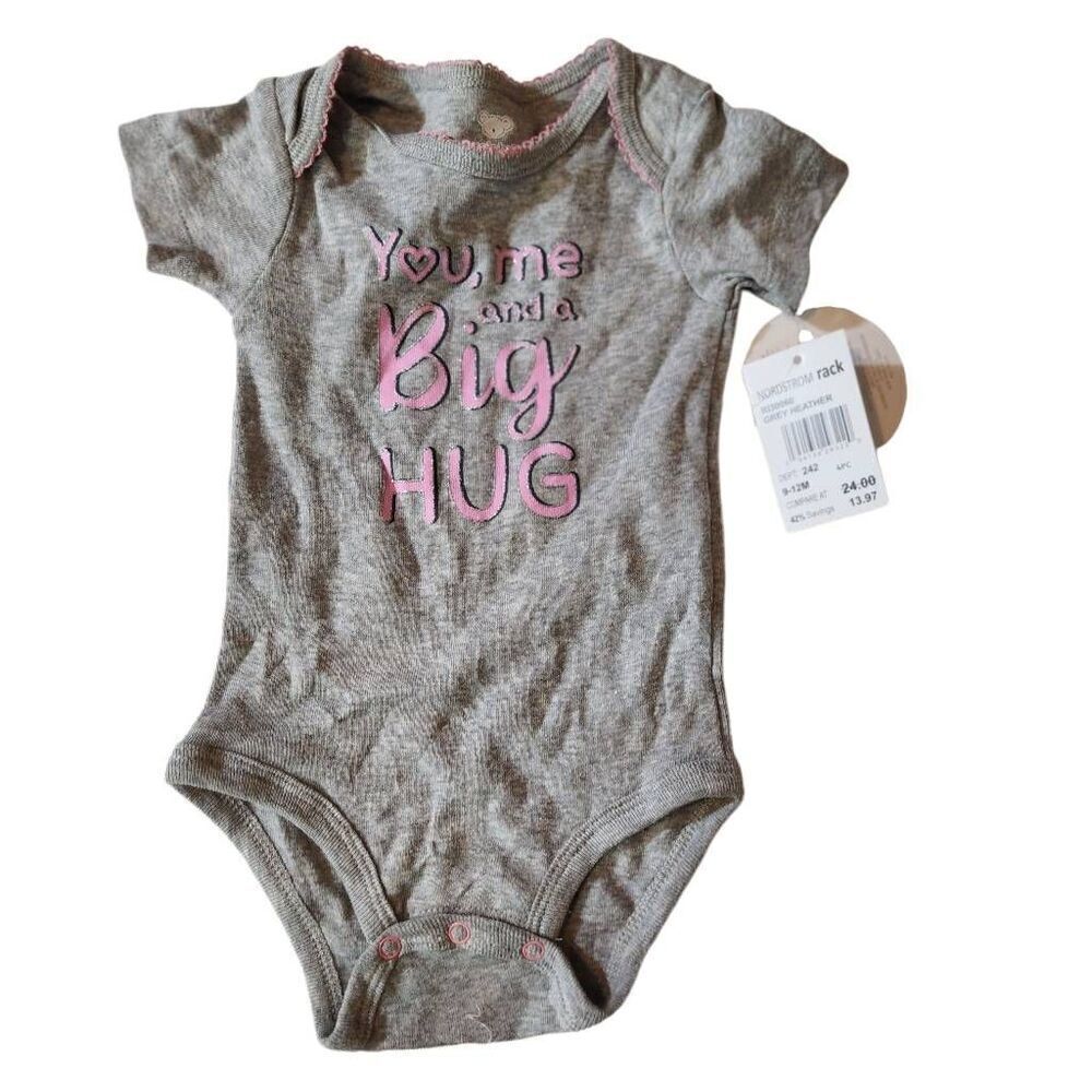 Koala Baby Girls Grey & Pink One Piece Size 9-12mo‎